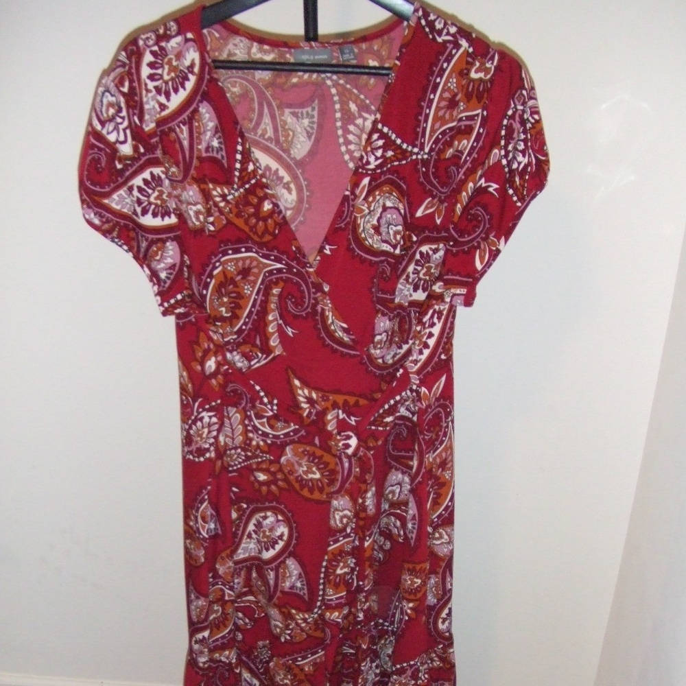 apt 9 Paisley Red 1X dress